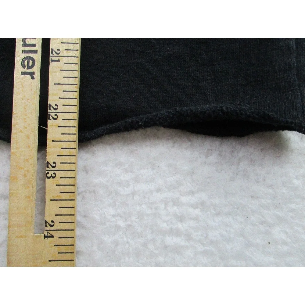 James Perse Pullover Sweater Womens 1 Black Long Sleeve Crewneck Terry Cloth Top